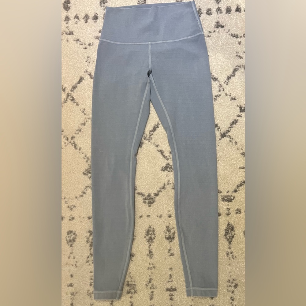 Lululemon light blue leggings size 4 barely worn